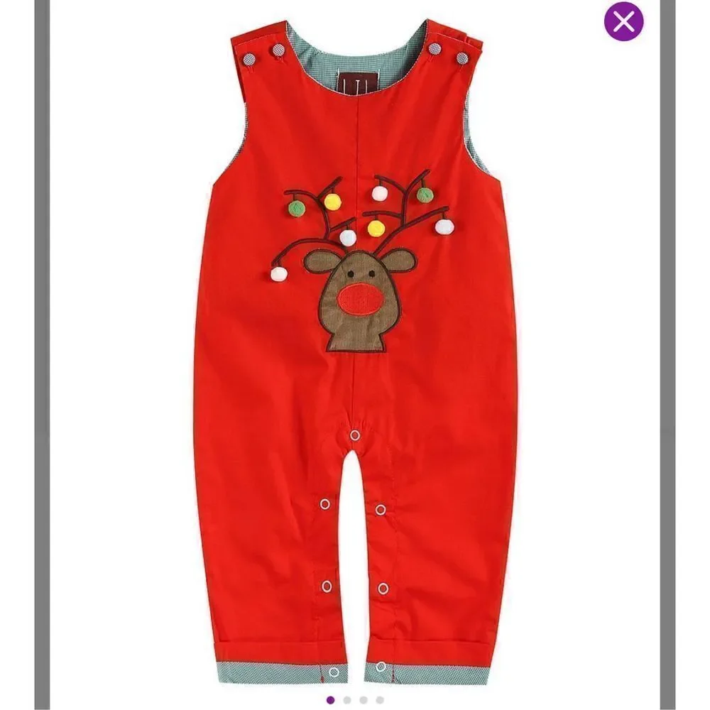Lil Cactus Reindeer Romper Size 6/12m